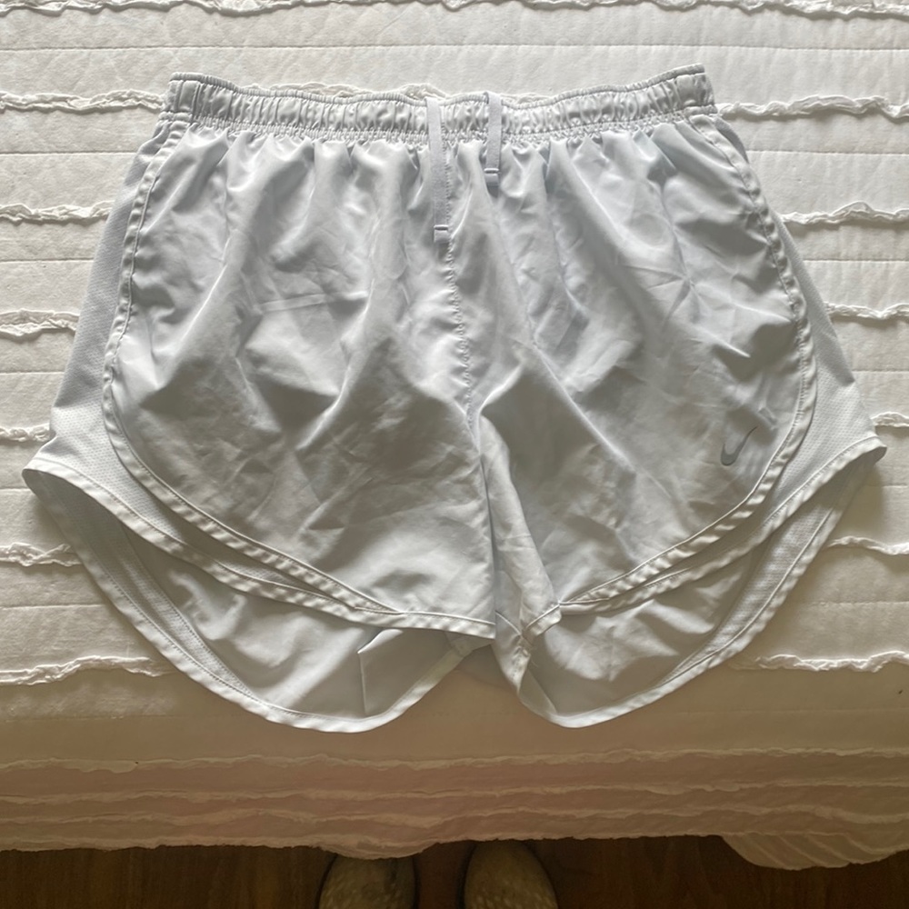 White Nike shorts size large